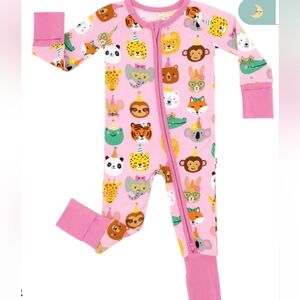 Little Sleepies Pink Party Pals Zippy Pajamas